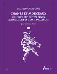 Crickboom Chants Et Morceaux De Maitres Vol 3 Vln Sheet Music Songbook