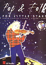 Pop & Folk For Little Stars Violin Book & Cd Sheet Music Songbook