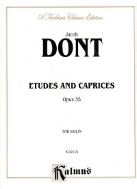 Dont Etudes & Caprices Op35 Violin Sheet Music Songbook