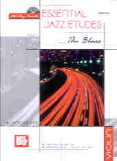 Essential Jazz Etudes Blues Book & Cd Violin Sheet Music Songbook