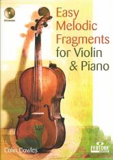 Easy Melodic Fragments Violin/pf Cowles Book & Cd Sheet Music Songbook