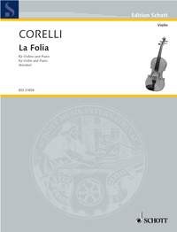 Corelli La Folia For Violin & Piano (kreisler) Sheet Music Songbook