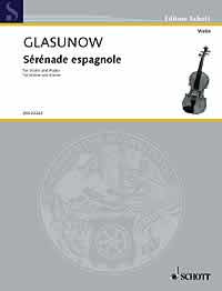 Glazunov Serenade Espagnole Arr Kreisler Violin Sheet Music Songbook