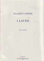 Carter 4 Lauds For Solo Violin Sheet Music Songbook