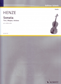 Henze Sonata Violin & Piano Sheet Music Songbook