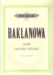 Baklanova Eight Easy Pieces 1st Position Violin&pf Sheet Music Songbook