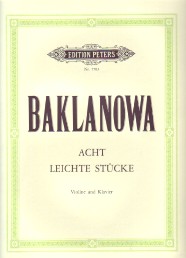 Baklanova Eight Easy Pieces 1st Position Violin&pf Sheet Music Songbook