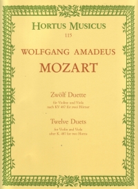 12 String Duos K487 Mozart Violin/viola Sheet Music Songbook