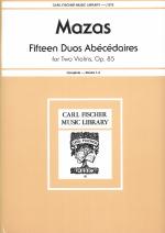 Mazas Duos Abecedaires (15) Op85 2 Violins Sheet Music Songbook
