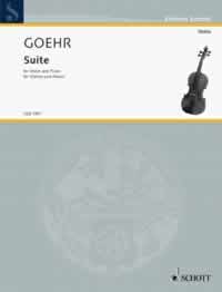 Goehr Suite For Violin & Piano Sheet Music Songbook