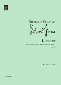 Strauss R Concerto Op8 Violin & Piano Sheet Music Songbook