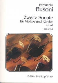 Busoni Sonata No 2 Op36a Violin Sheet Music Songbook