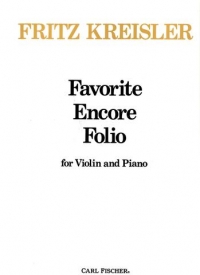 Kreisler Favourite Encore Folio Violin Sheet Music Songbook