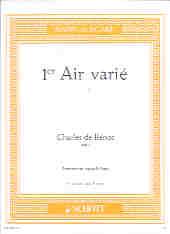 Beriot Premier Air Varie Violin Sheet Music Songbook