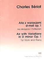 Berio Air With Variations Dmin Op1 Violin & Piano Sheet Music Songbook