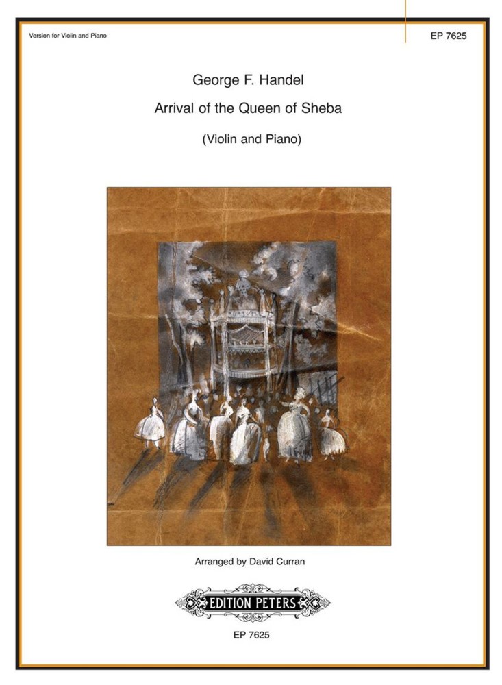 Handel Arrival Of The Queen Of Sheba Curran Vln&pf Sheet Music Songbook
