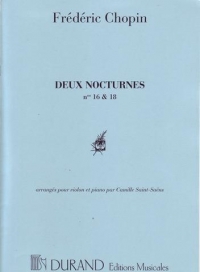 Chopin Nocturnes (2) Arr Saint-saens Violin Sheet Music Songbook