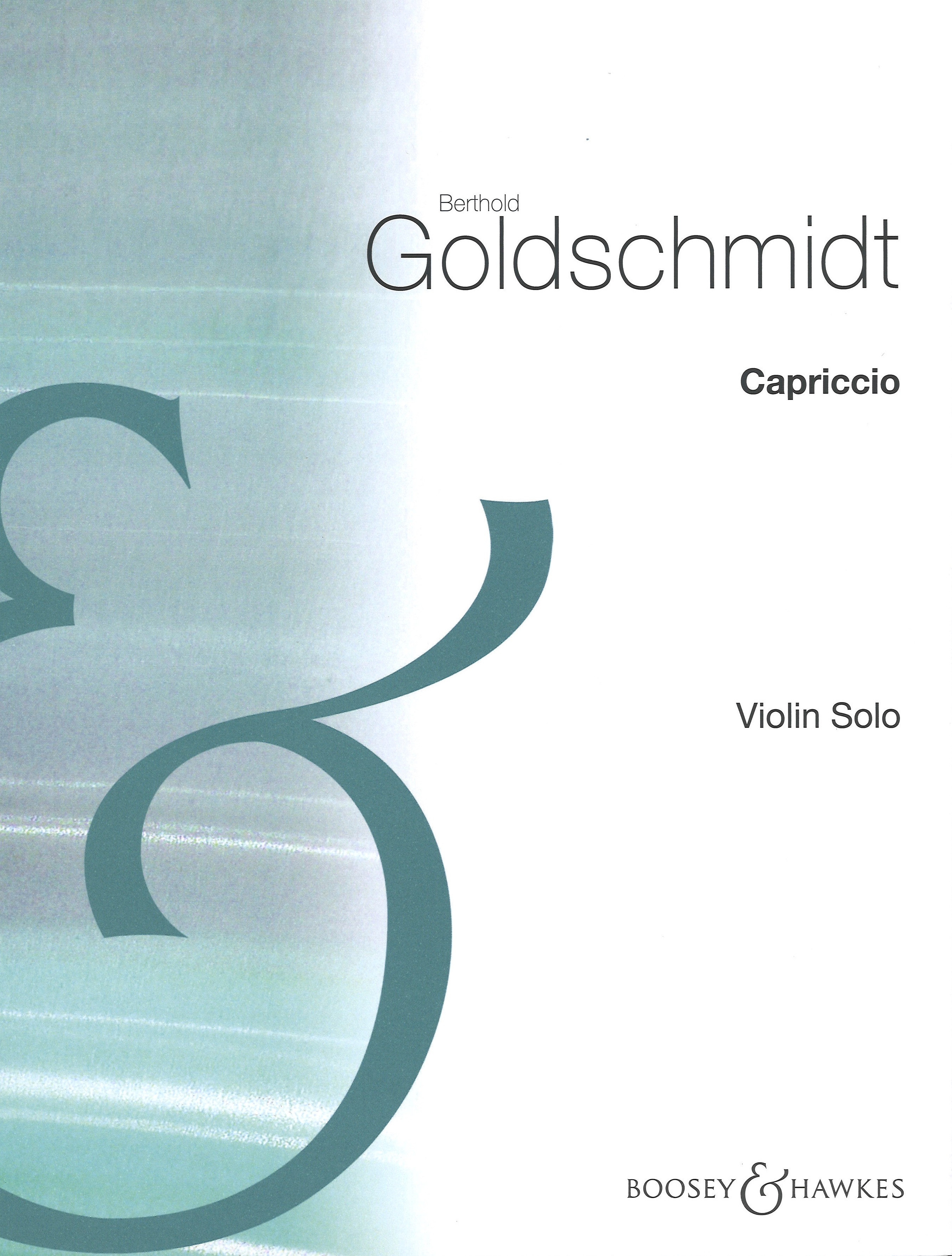 Goldschmidt Capriccio Violin Solo Sheet Music Songbook