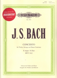 Bach Concerto No 2 E Bwv1042 Book/cd Music Partner Sheet Music Songbook