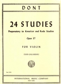 Dont 24 Studies Op37 Solo Violin Sheet Music Songbook