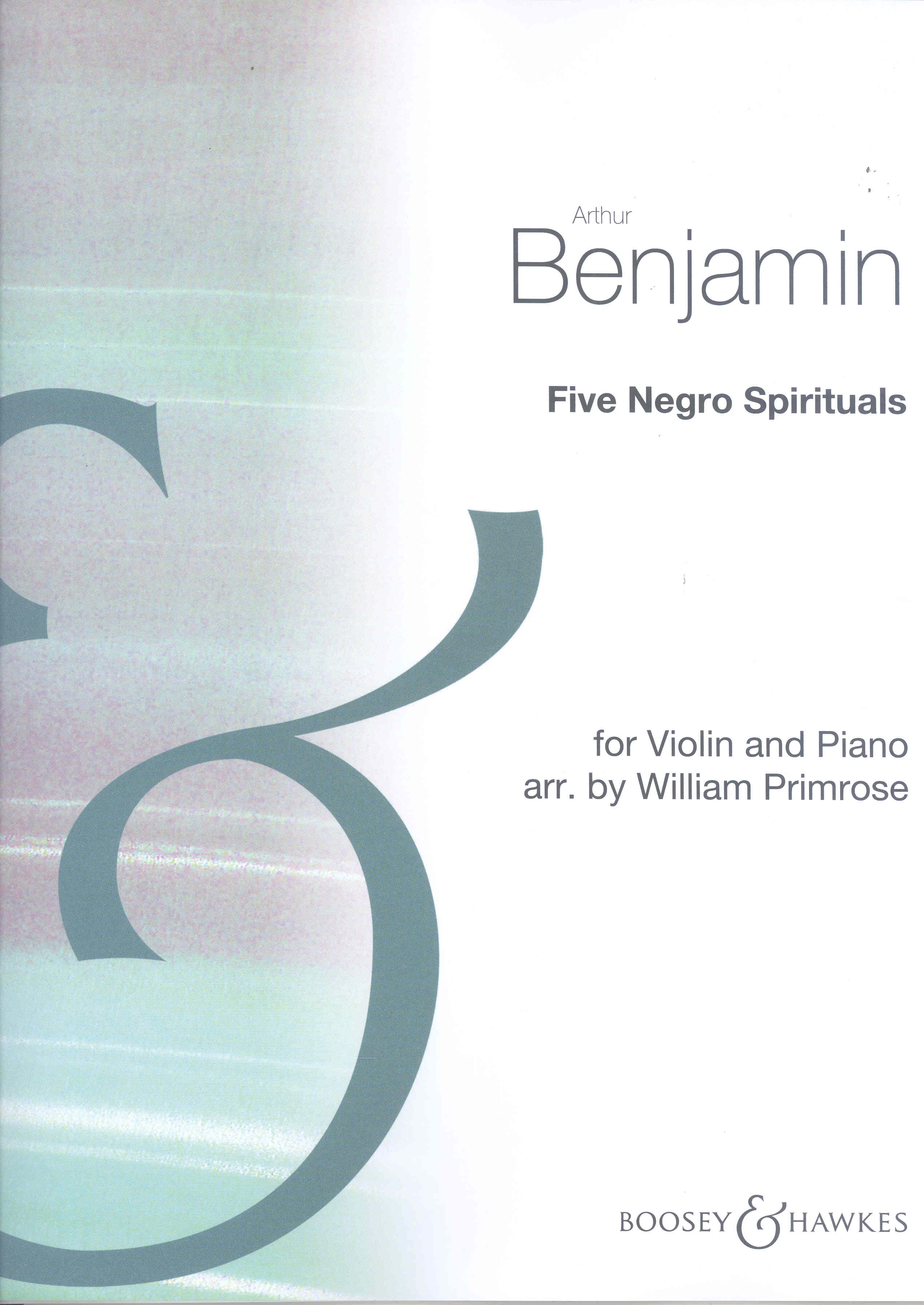 Benjamin Five Negro Spirituals Violin & Piano Sheet Music Songbook