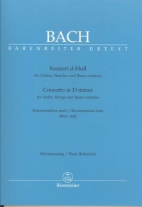 Bach Concerto Dmin Bwv1052 Violin & Piano Sheet Music Songbook