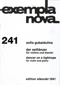 Gubaidulina Dancer On A Tightrope Violin & Piano Sheet Music Songbook