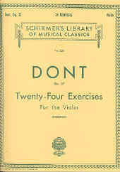 Dont 24 Exercises For The Violin Op 37 Sheet Music Songbook