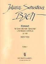 Bach Concerto Dmin 2nd Violin Sheet Music Songbook