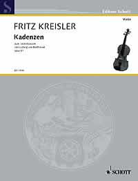 Kreisler Cadenzas To Beethoven Violin Concerto Sheet Music Songbook