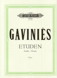 Gavinies 24 Etudes Matinees Violin Solo Sheet Music Songbook