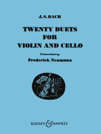 Bach Twenty Duets For Violin & Cello Sheet Music Songbook