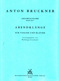 Bruckner Abendklange Violin & Piano Sheet Music Songbook