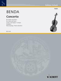 Benda Concerto Gmaj Violin & Piano Sheet Music Songbook