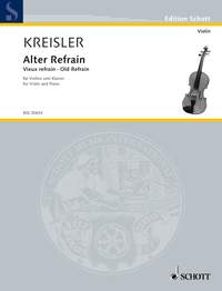 Kreisler Old Refrain Song Violin & Piano Sheet Music Songbook