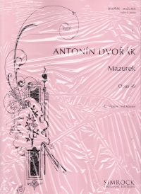 Dvorak Mazurka Eminor Op49 Violin & Piano Sheet Music Songbook