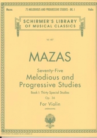 Mazas 75 Melodic & Progressive Studies Op36 Book 1 Sheet Music Songbook