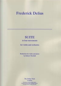Delius Suite For Violin & Orch Piano Reduction Sheet Music Songbook