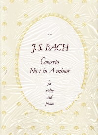 Bach Concerto Amin Violin & Piano Sheet Music Songbook