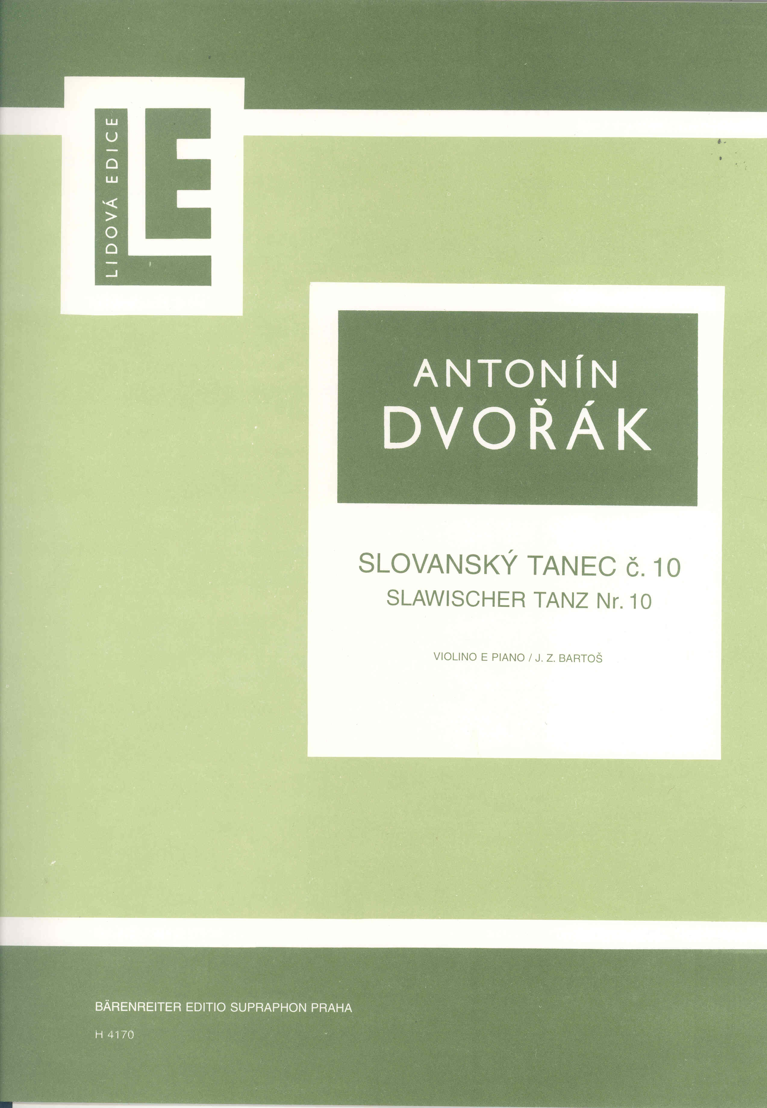 Dvorak Slavonic Dance No 10 Eminor Op72 Violin Sheet Music Songbook