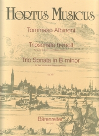Albinoni Trio Sonata  Bmin Op1/8 Violin Duet Sheet Music Songbook