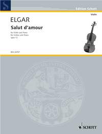 Elgar Salut Damour E Op12 No 3 Violin & Piano Sheet Music Songbook