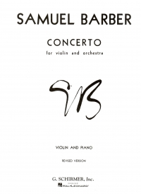 Barber Violin Concerto Violin & Piano Sheet Music Songbook