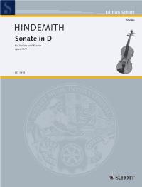 Hindemith Sonata No 2 D Op11 Violin & Piano Sheet Music Songbook