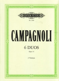 Campagnoli 6 Progressive Duets Op 14 2 Violins Sheet Music Songbook