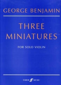 Benjamin Three Miniatures Solo Violin Sheet Music Songbook