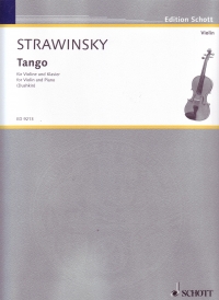 Stravinsky Tango Violin & Piano Sheet Music Songbook