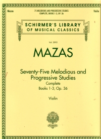 Mazas 75 Melodious & Progressive Studies Op36 Vln Sheet Music Songbook
