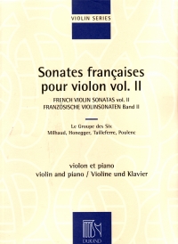Sonates Francaise Volume 2 Violin & Piano Sheet Music Songbook