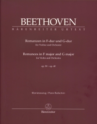 Beethoven Romances Op50 F/op40 G Violin & Piano Sheet Music Songbook